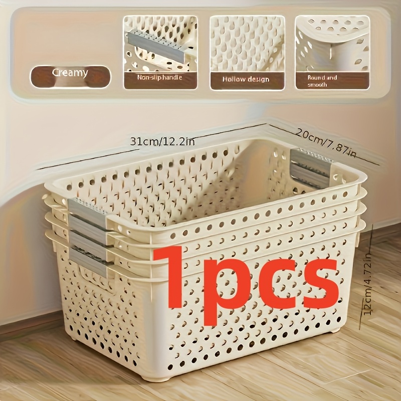 Home Goods Bathroom Storage - Large-capacity plastic storage box with an