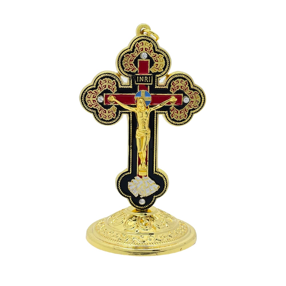 Home & Bathroom Building Products Pte Ltd Photos - New2026 Catholic Standing Crucifix Gold Enamel