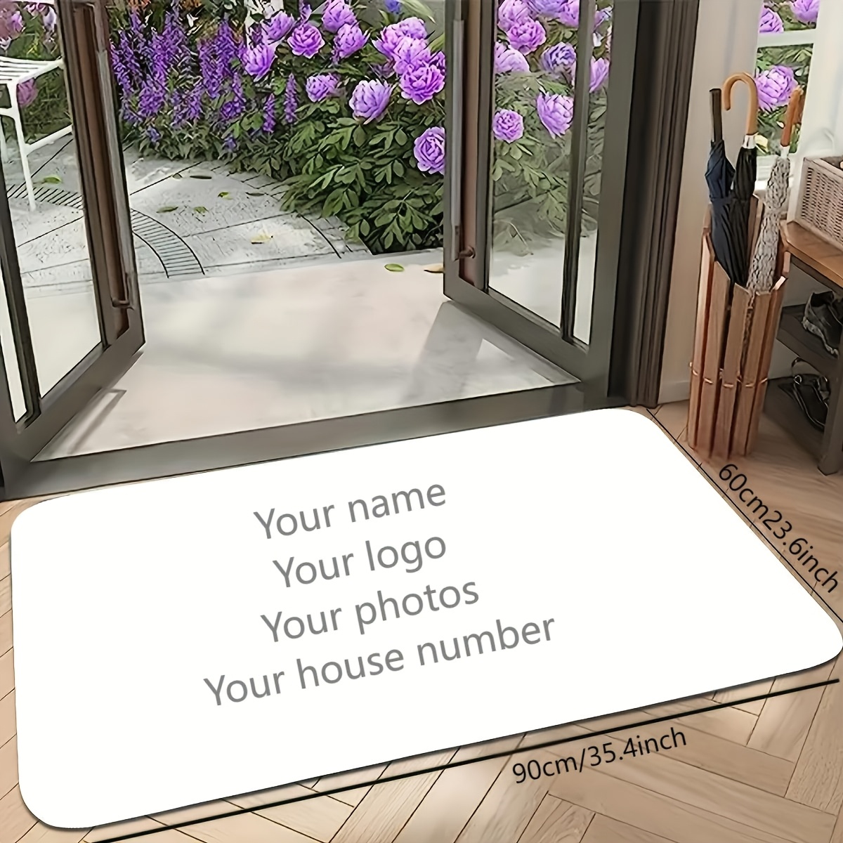 Home Bathroom Name - Customizable DIY Mat Entrance Doormat Home