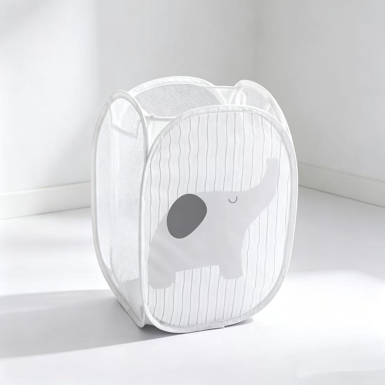 Home Goods Bathroom Storage - Foldable Mesh Laundry Basket, Cartoon Dirty