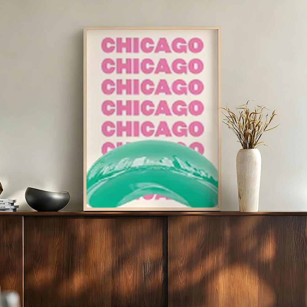 Home Bathroom Name - Pastel World City Names Landmarks Pop