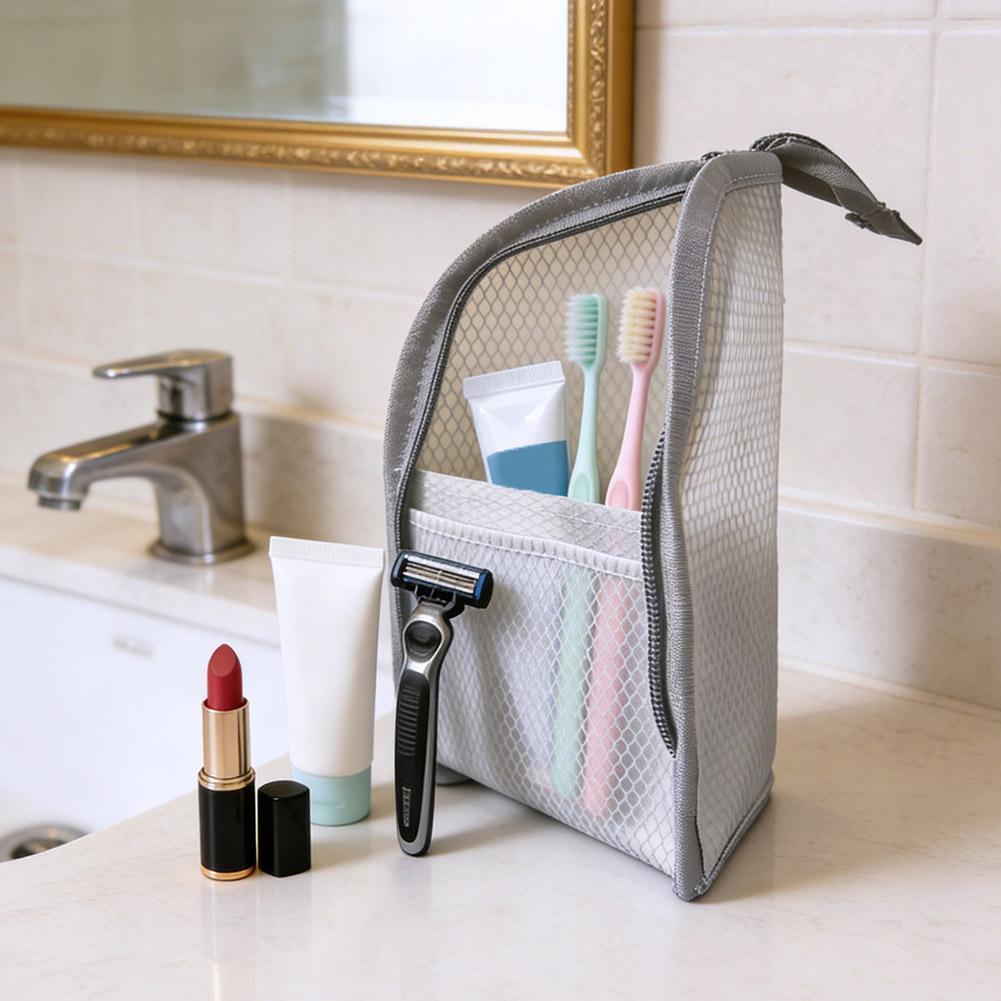 Home Goods Bathroom Storage - Mesh Travel Toiletry Bag Portable Toothbrush