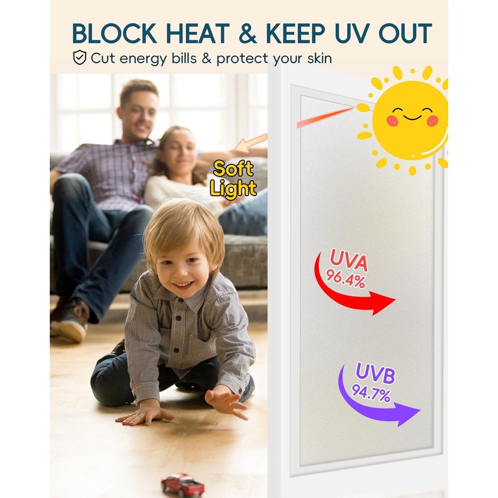 Rosted Glass Window Privacy Fi - Home Bathroom Window Tint ulasan dan harga