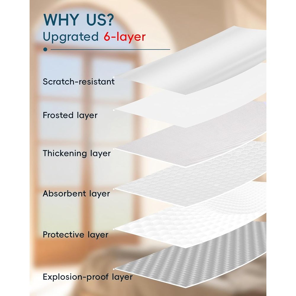 Rosted Glass Window Privacy Fi - Home Bathroom Window Tint ulasan dan harga
