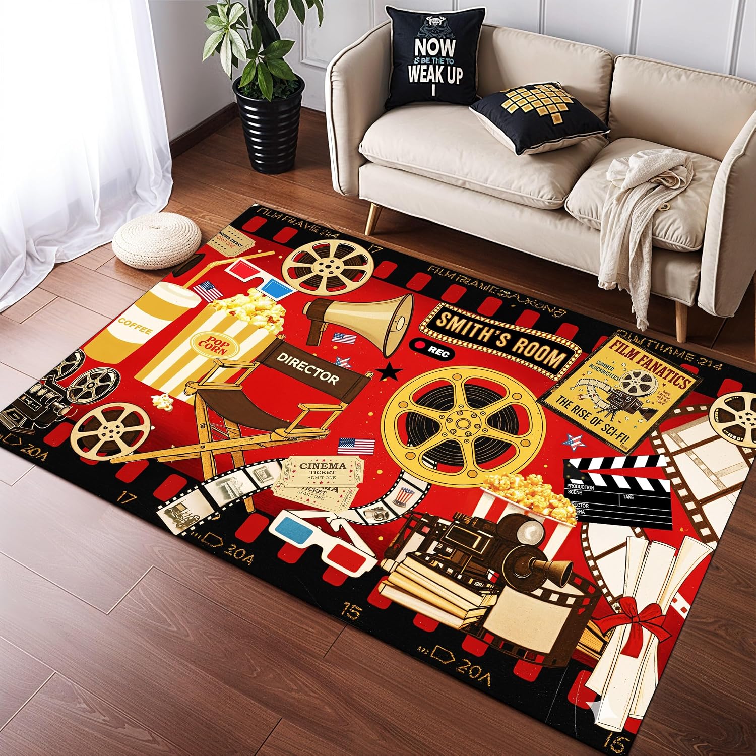 Custom Name Cinema Theme Carpe - Home Bathroom Name ulasan dan harga