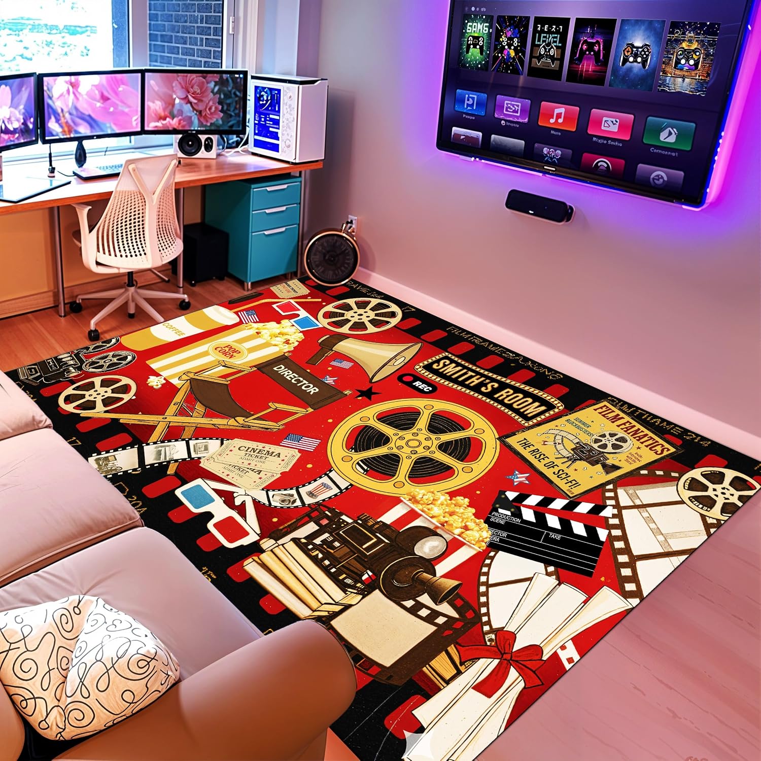 Custom Name Cinema Theme Carpe - Home Bathroom Name ulasan dan harga