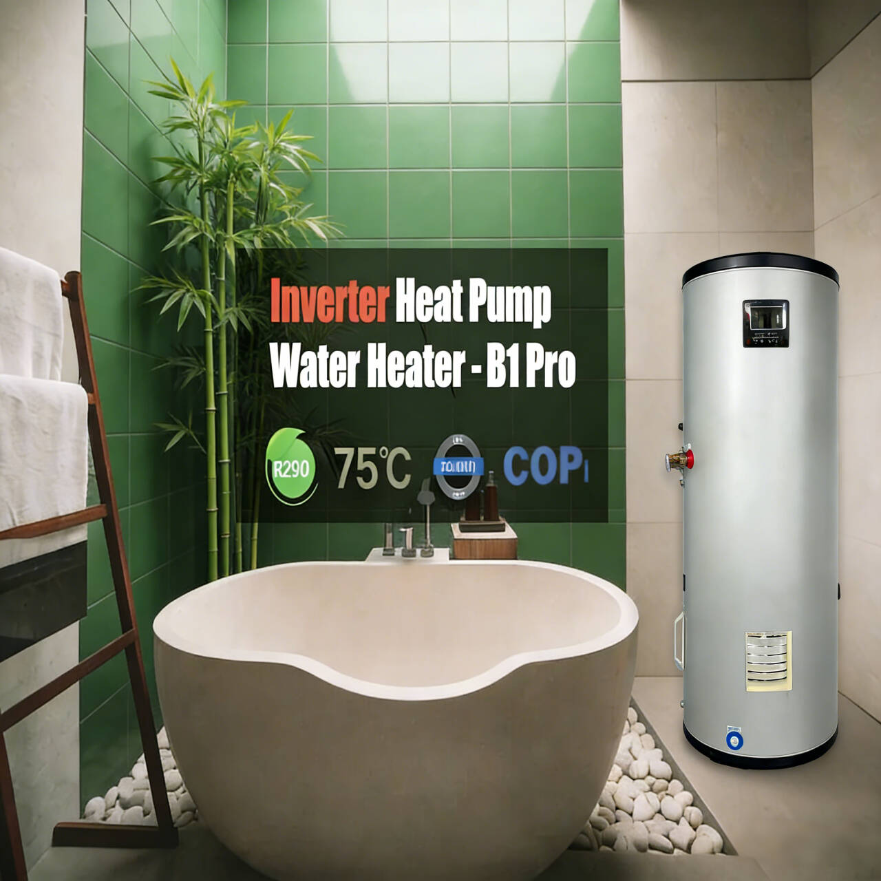 200L All-in-One Heat Pump Wate - Home Bathroom Water Heater ulasan dan harga