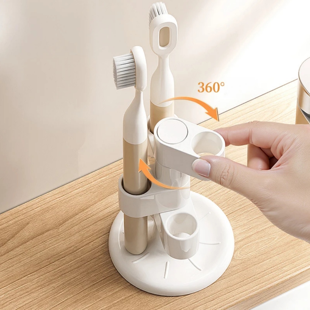 1pcs Rotating Toothbrush Holde - Home Goods Bathroom Storage ulasan dan harga