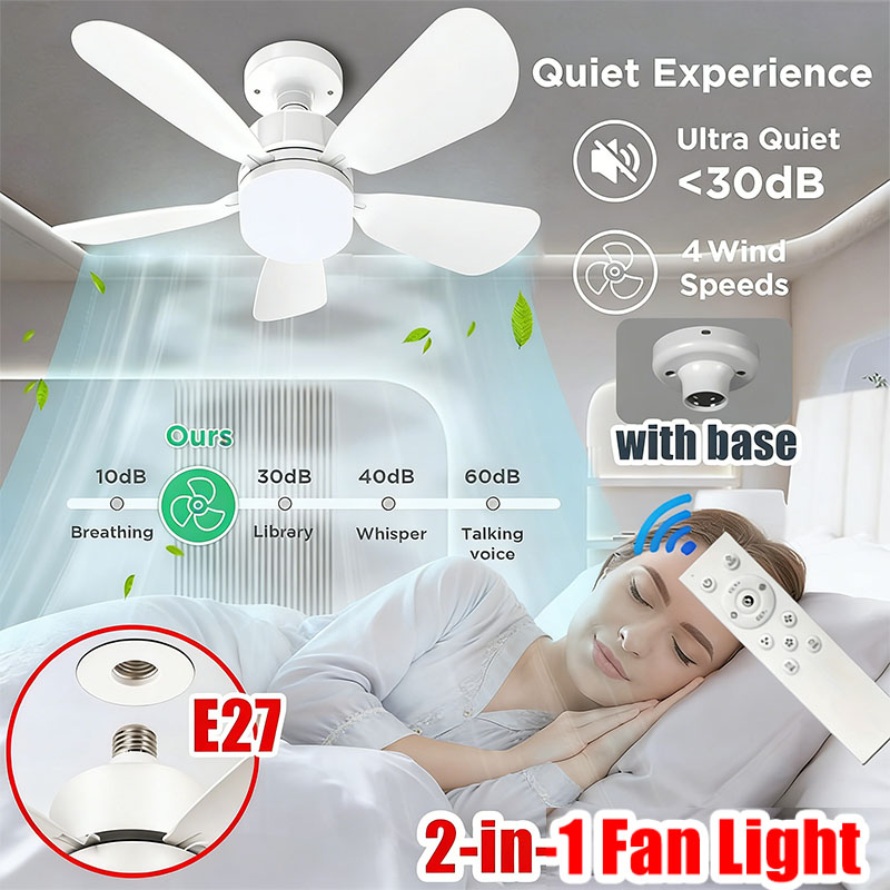 E27 Screw Ceiling Fan Light wi - Home Bathroom Fan ulasan dan harga