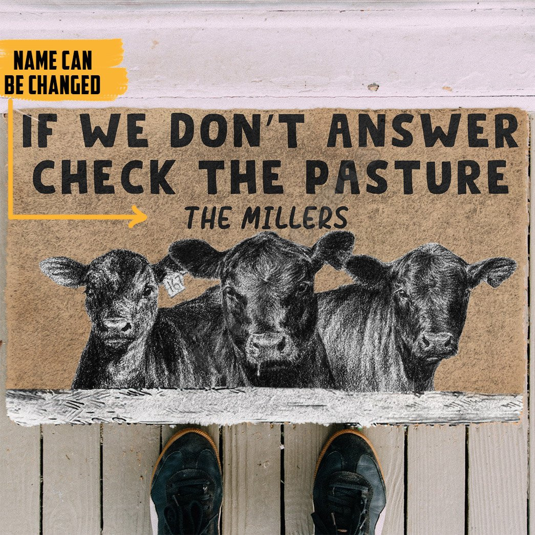 3D Check The Angus Cattle Past - Home Bathroom Name ulasan dan harga