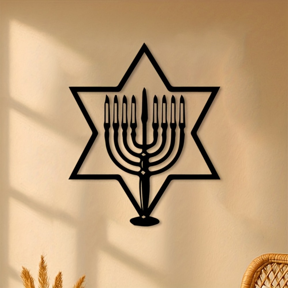 CIFBUY Metal Wall Art Menorah  - Home & Bathroom Building Products Pte Ltd Photos ulasan dan harga