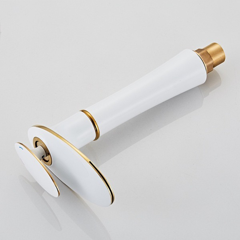 White/Black Gold Waterfall Bas - Home Hardware Bathroom Sinks ulasan dan harga