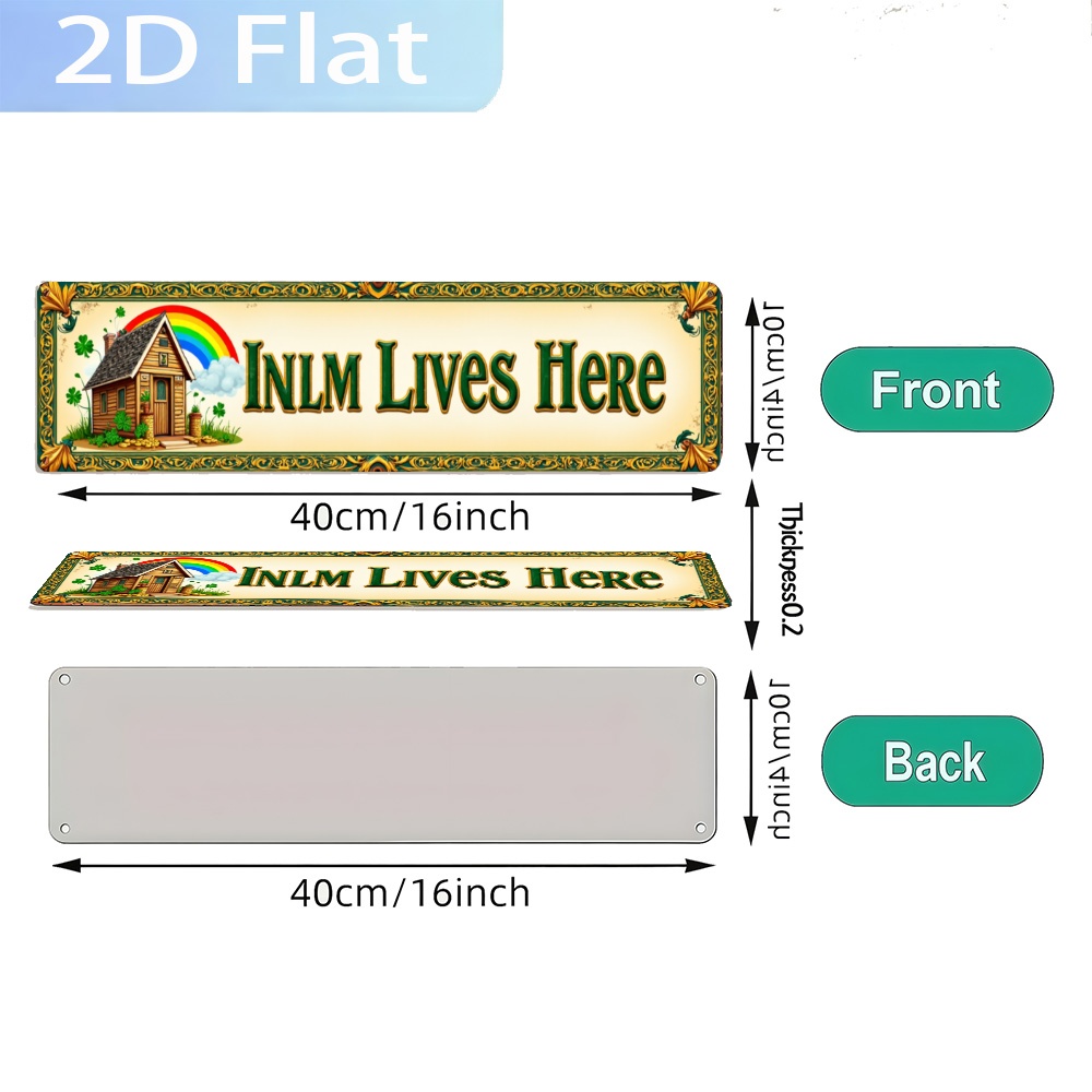 2D Flat, Vintage 'INLM Lives H - Home Bathroom Name ulasan dan harga