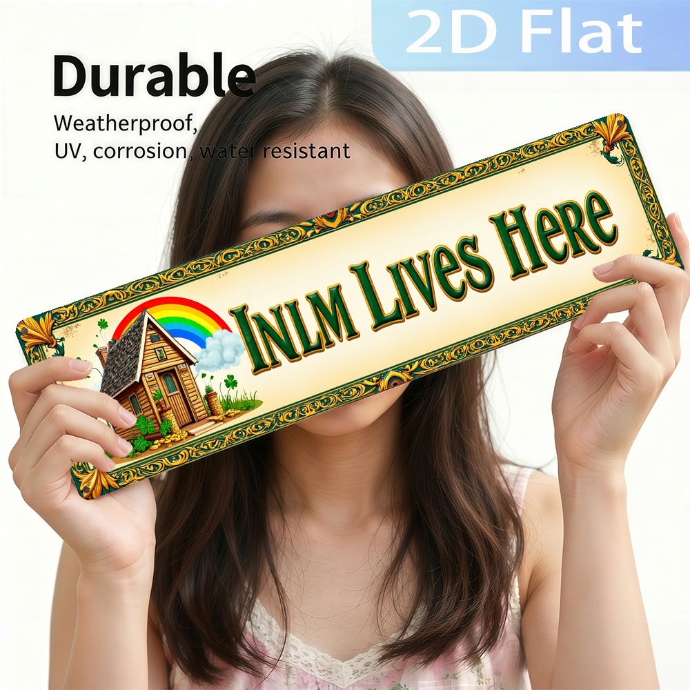 2D Flat, Vintage 'INLM Lives H - Home Bathroom Name ulasan dan harga