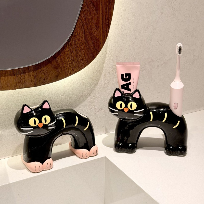 Personalized Creative Cute Bla - Home Goods Bathroom Storage ulasan dan harga