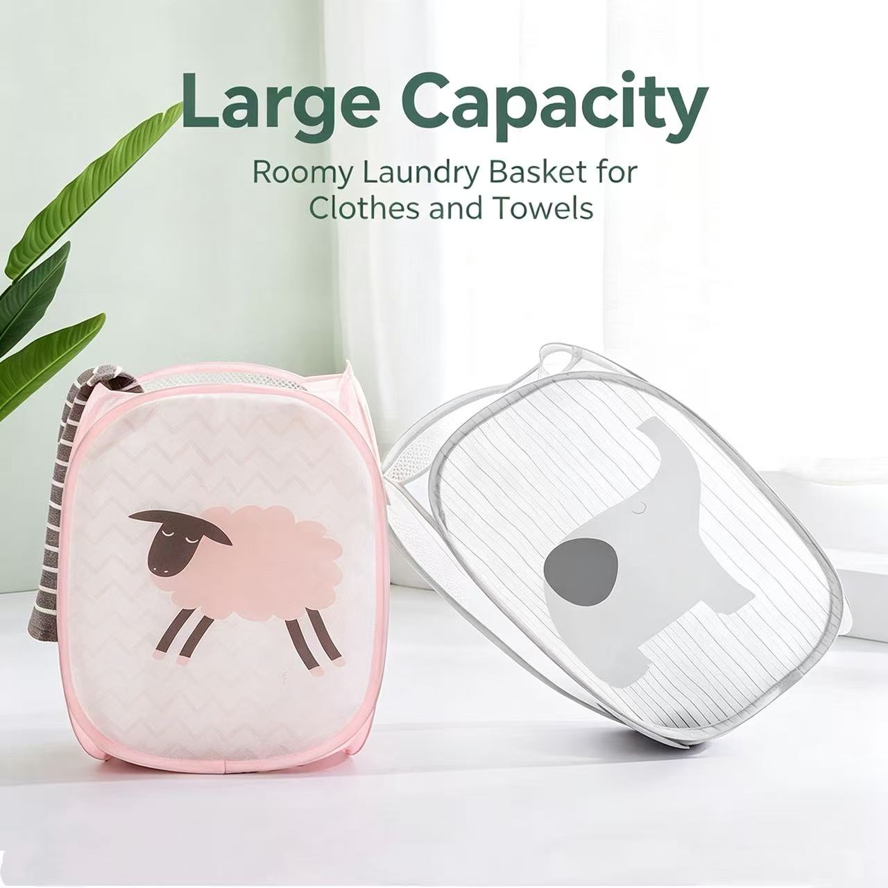 Foldable Mesh Laundry Basket,  - Home Goods Bathroom Storage ulasan dan harga