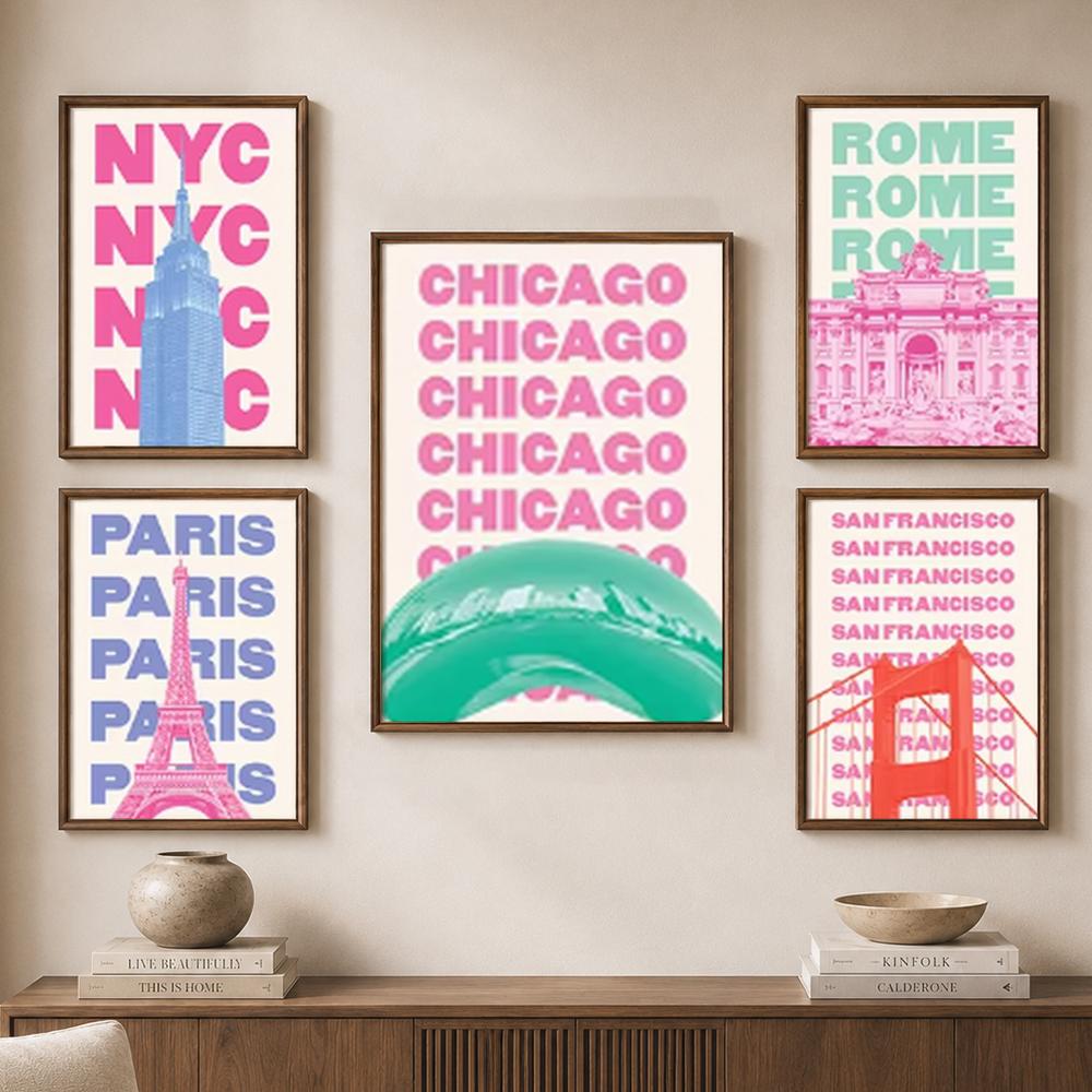 Pastel World City Names Landma - Home Bathroom Name ulasan dan harga