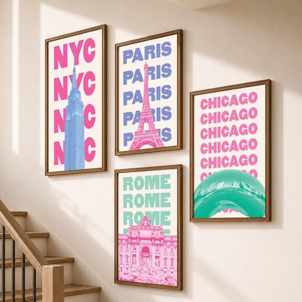 Pastel World City Names Landma - Home Bathroom Name ulasan dan harga