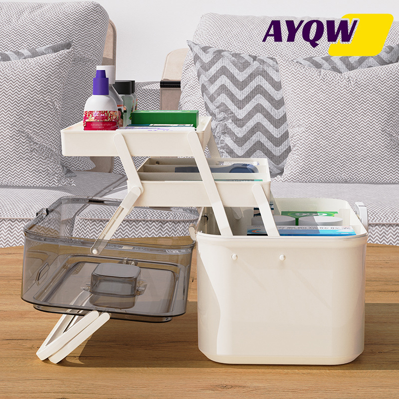 Large Capacity Clear Lid Medic - Home Goods Bathroom Storage ulasan dan harga