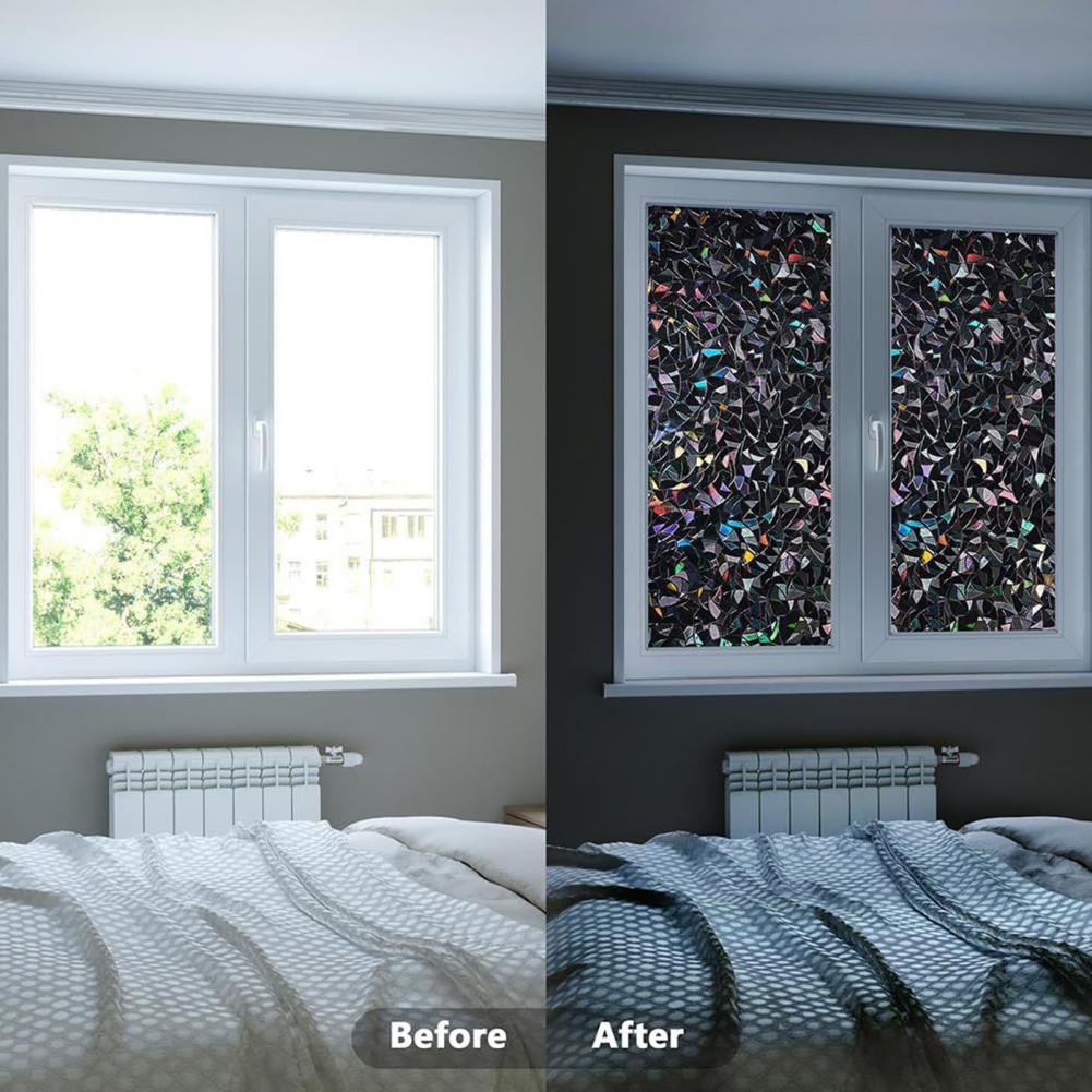 3D Black Rainbow Window Blacko - Home Bathroom Window Tint ulasan dan harga