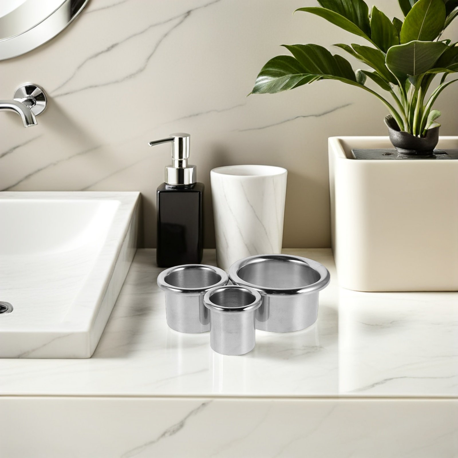 3Pcs Stainless Steel Hair Drye - Home Goods Bathroom Storage ulasan dan harga