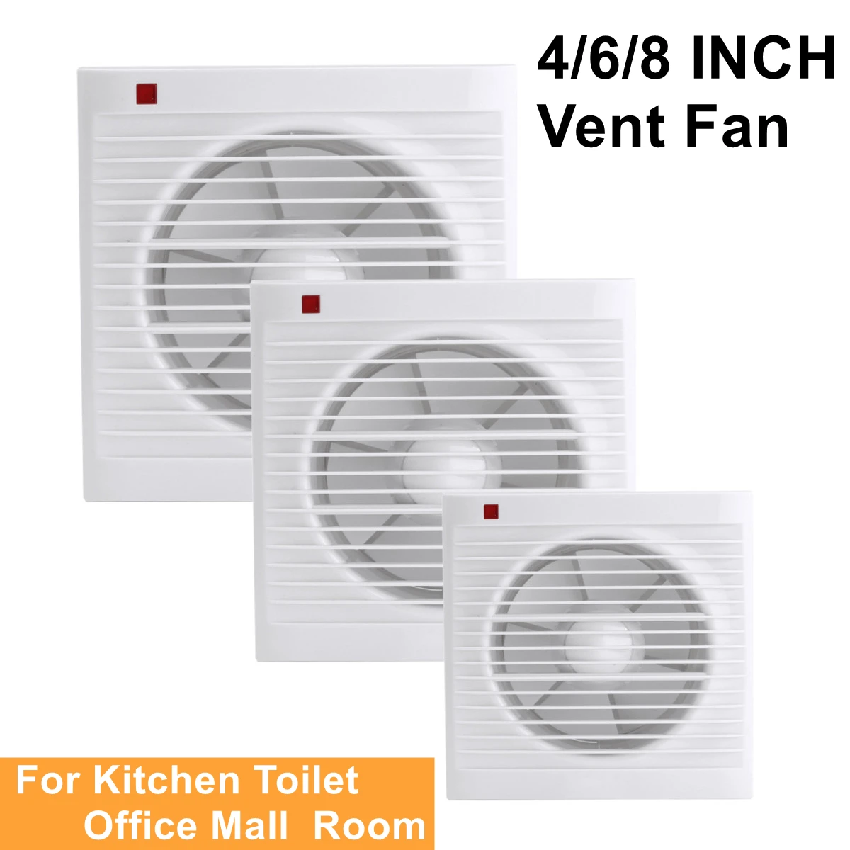 4 Inch 6 Inch 8 Inch 220V Mute - Home Bathroom Fan ulasan dan harga